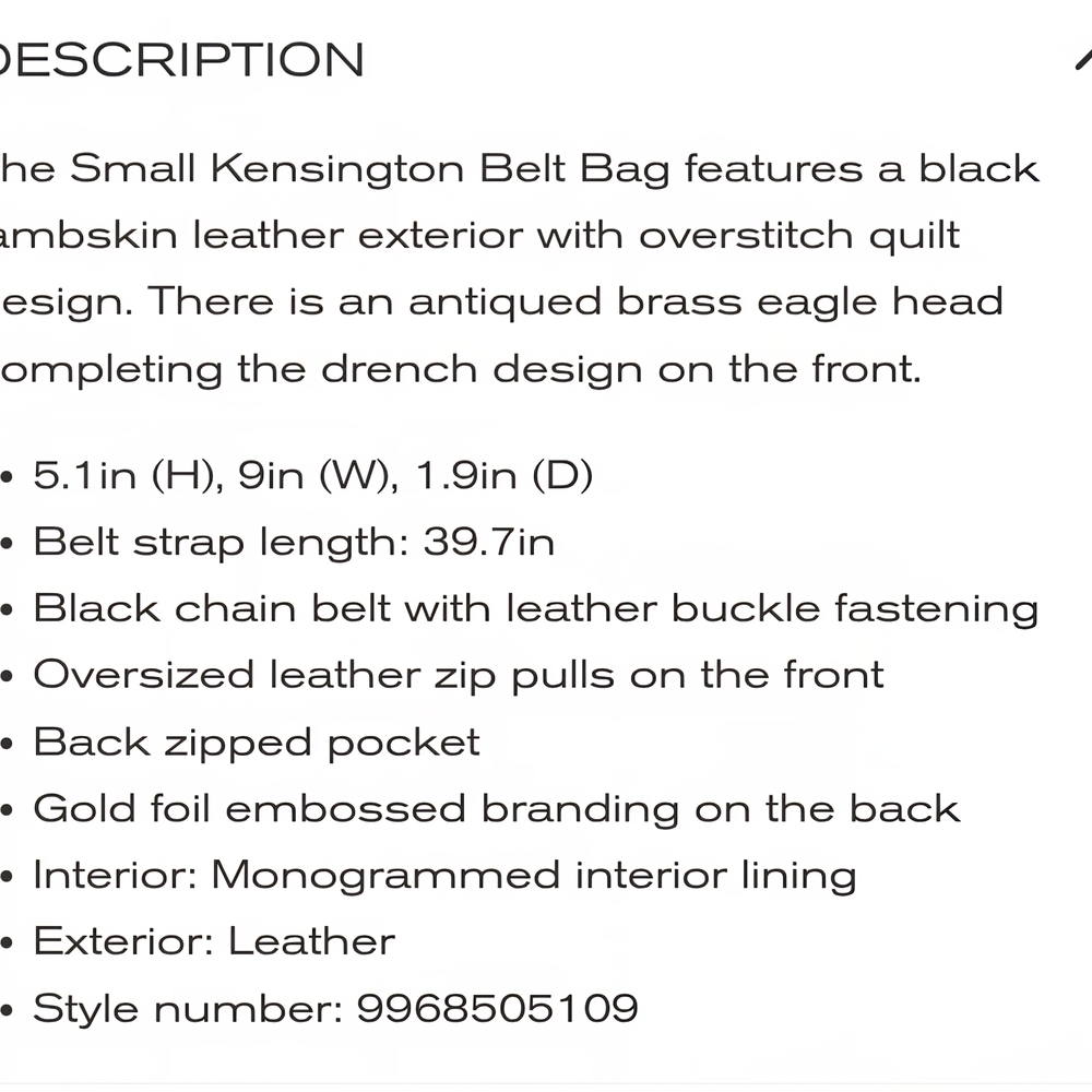 KURT GEIGER KENSINGTON  BELTBAG FANNY PACK - Picture 3 of 5